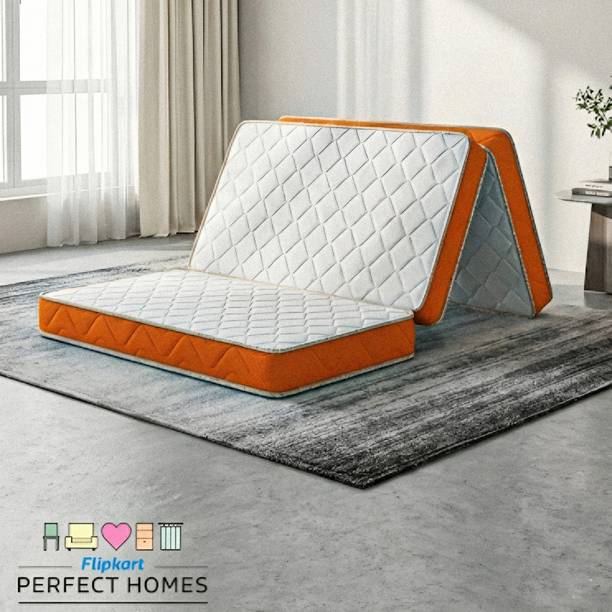 Flipkart Perfect Homes ZenFold Foldable Folding 3 Fold Collapsable 5 inch Single High Resilience (HR) Foam Mattress
