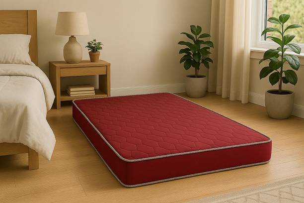 BAMBRO Mattress_009red-single 8 inch Single High Density (HD) Foam Mattress