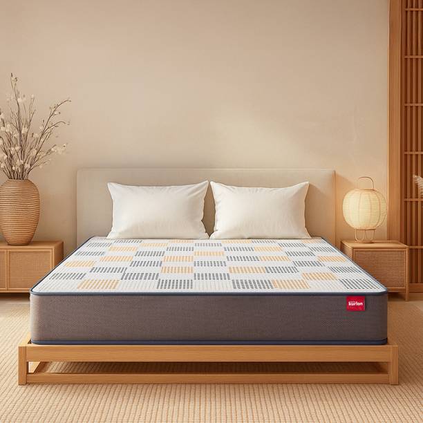 KURLON Dual Reversible Mattress, Soft & Firm Support 6 inch Double High Resilience (HR) Foam Mattress
