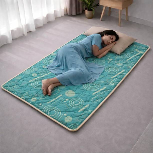 VRIKSHH Roll-Up Foldable Mattress |Folding/Lightweight/Travel/Floor/Yoga Mat |DoubleSize 1 inch Single PU Foam Mattress