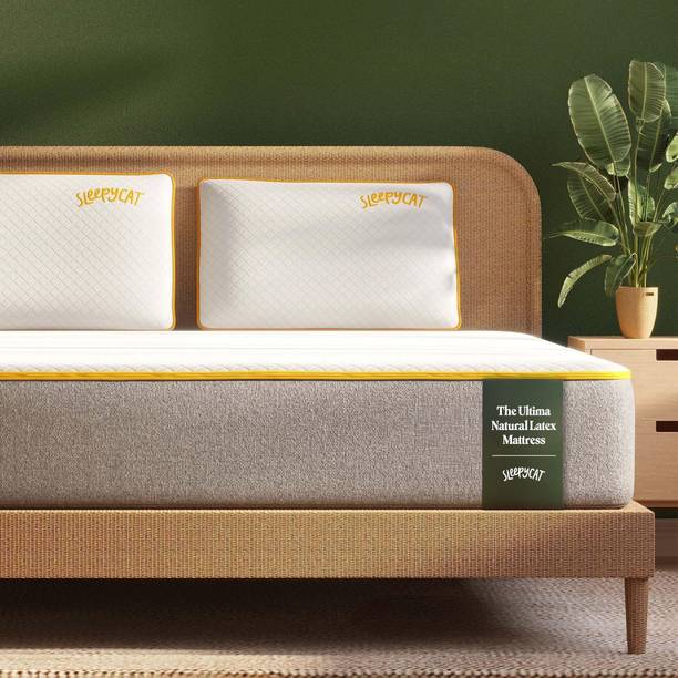 SleepyCat Ultima Natural Latex Mattress - Medium Soft | 100% Organic Latex - 10 inch King Latex Foam Mattress