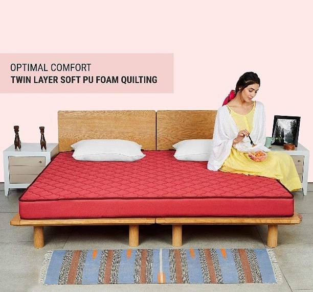 Starlite Splendors Discover By Bed_Matress 5 inch Queen PU Foam Mattress| Colour-Mahroon | 5 inch Single PU Foam Mattress