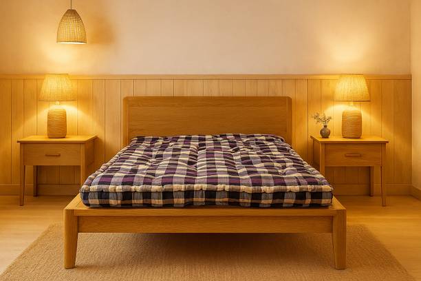Anand Textile 4 Inch Check 4 inch Single Cotton Mattress