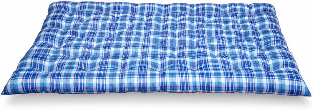 PINJARI Striped Cotton Floor Mattress Double Size 60 x 72 Inch 4 inch Queen Cotton Mattress