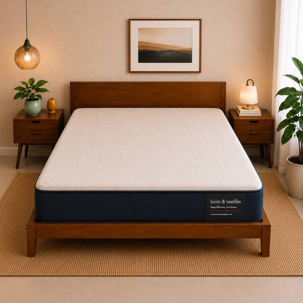 Loom & Needles Orthopedic Hard & Soft Dual Comfort Flip Reversible 4 inch Double High Resilience (HR) Foam Mattress
