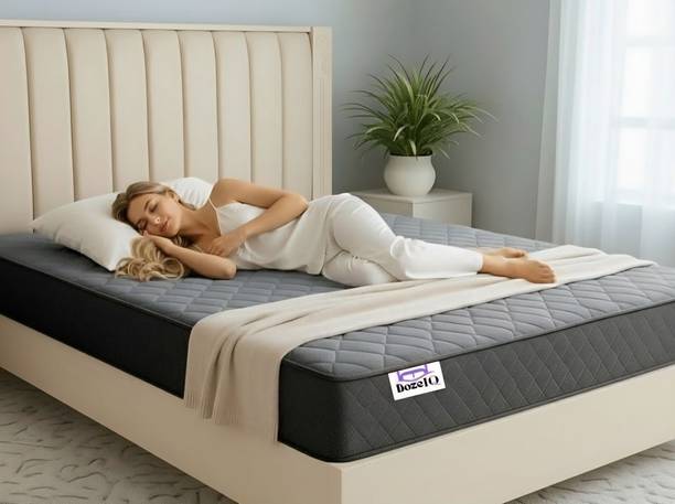 DozeIQ Dual Comfort Reversible Soft & Medium Firm Flip Sides Back Support 4 inch Double High Resilience (HR) Foam Mattress