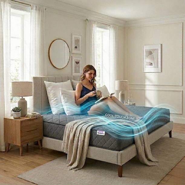 DozeIQ Natural Latex Orthopedic Reversible Mattress Back Pain Relief & Spine Support 5 inch Single High Resilience (HR) Foam Mattress