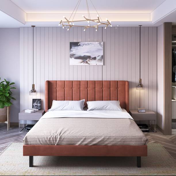 Flipkart Perfect Homes Upholstered Engineered Wood Queen Bed