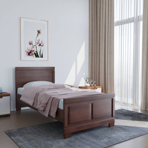 Wopno Furniture Pure Sheesham Wooden Bed Single Size Solid Wood Single Size Bed for Bedroom Solid Wood Single Bed