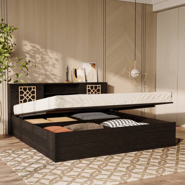 Wakefit Algol Engineered Wood Queen Hydraulic Bed, 210 cm x 160 cm (6.89 ft x 5.25 ft)
