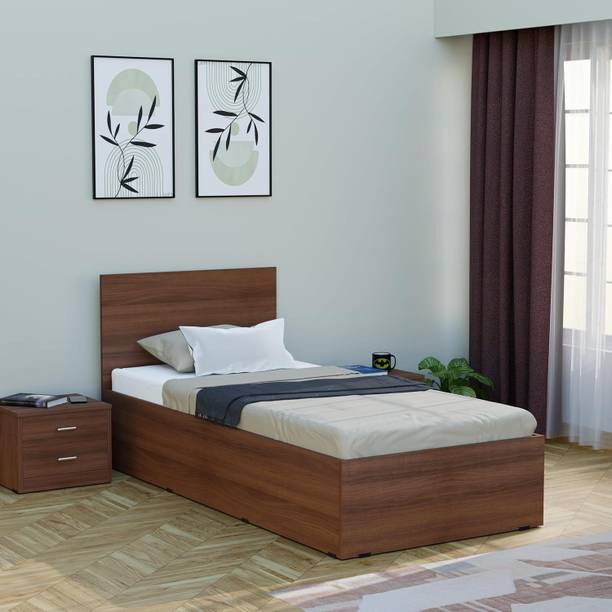 Aspirata Furniture Wooden Single Bed/Cot With Box Storage for Livingroom/Drawing room/Bedroom Engineered Wood Single Box Bed