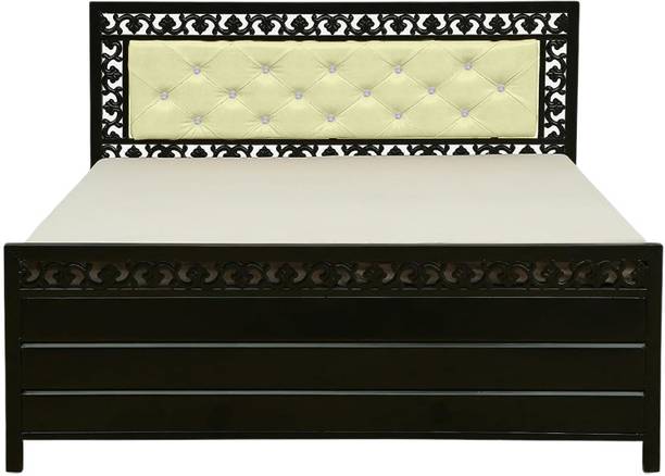 Vibrant Interior Denzal Ivory (6x6) Metal King Hydraulic Bed