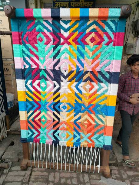 YahiTohChahiye EIPL KHAAT SILK MLTCLR 104 Solid Wood Single Bed
