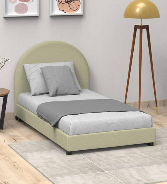 NATRAJ ART & CRAFT Single Size Bed with Upholstered High Headboard for Bedroom/ Hotel | Engineered Wood Single Bed