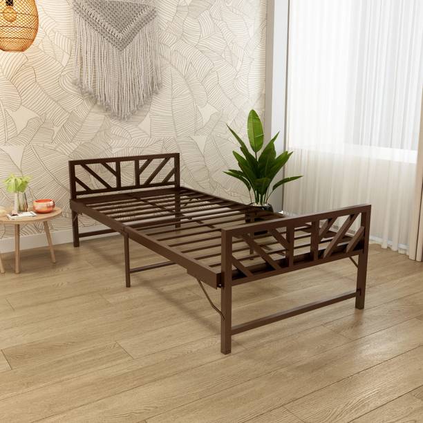 homdec Aquarius Space Saving Folding Metal Single Bed
