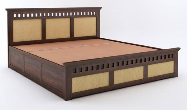 SAVITRIDECOR Sheesham Wood Bed For Bedroom/Wooden Cot/Palaung/Bed With Storage For Home Solid Wood King Hydraulic Bed