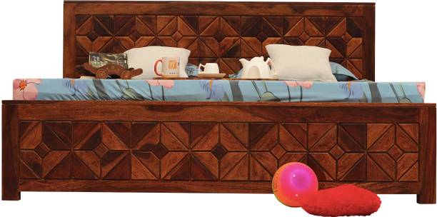Sheesham Craft Optima King Size(72"x78") Without Storage,12-Month Warranty,Natural Colour Solid Wood King Bed