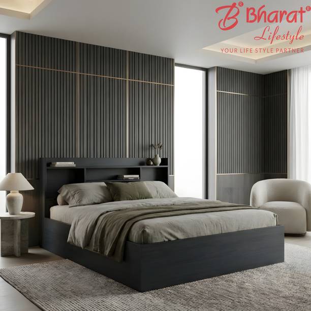 Bharat Lifestyle Freetown Engineered Wood Queen Box Bed, 195.58 cm x 155.44 cm (6.42 ft x 5.1 ft)