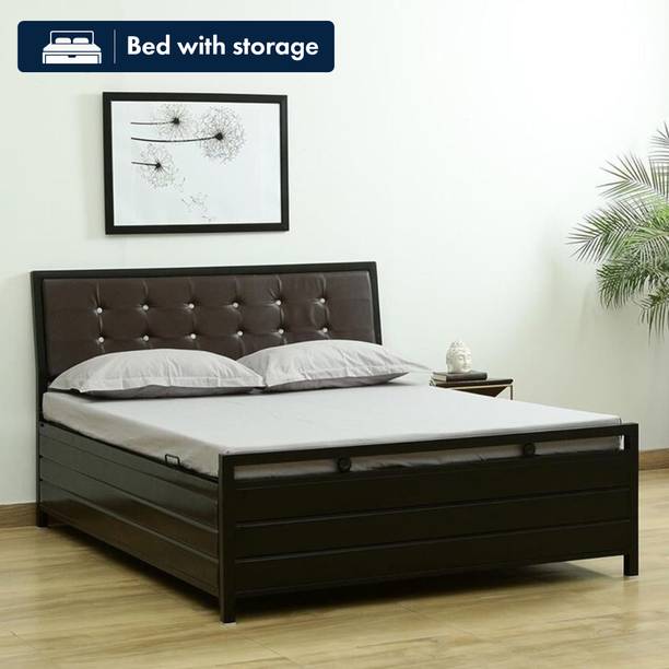 Aplus Metal Queen Hydraulic Bed, 190.5 cm x 152.4 cm (6.25 ft x 5.0 ft)