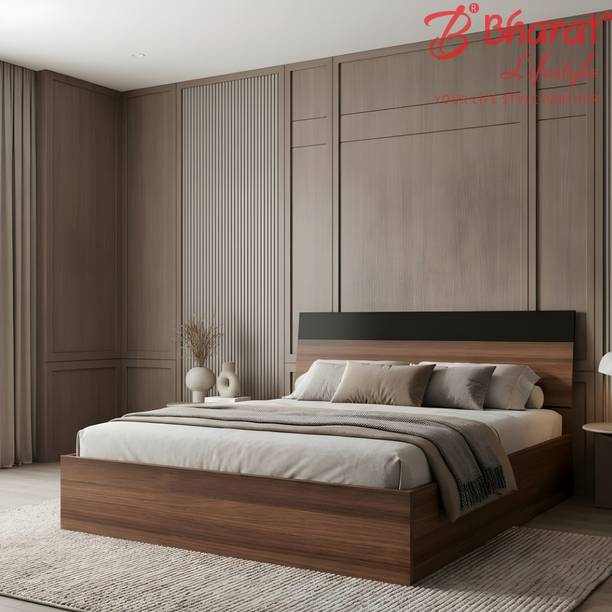 Bharat Lifestyle Dublin Engineered Wood Queen Bed, 30.48 inch x 155.67 cm (1.0 ft x 5.11 ft)