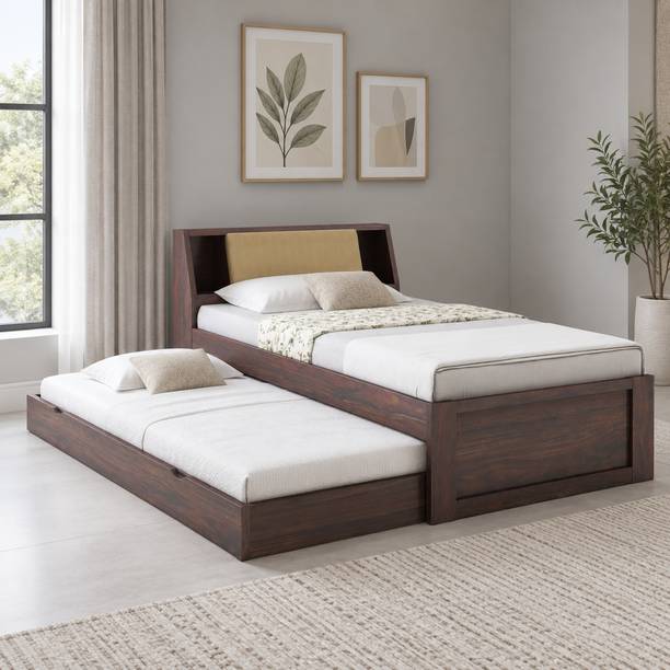 Ganpati Arts Mayor Without Storage Sheesham Wood Trundle Bed/Cot | Solid Wood Single Bed, 98 cm x 223 cm (3.22 ft x 7.32 ft)