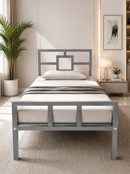 Navlaksh ™ PREMIUM IRON BED SINGLE METAL BED FRAME Metal Single Bed, 185 cm x 98 cm (6.07 ft x 3.22 ft)