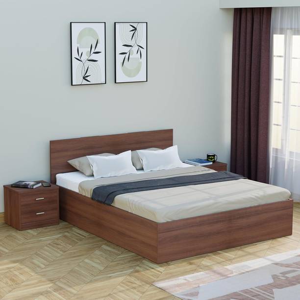 Aspirata Furniture Wooden Queen Bed/Cot With Box Storage for Livingroom/Drawing room/Bedroom Engineered Wood Queen Box Bed, 200 cm x 160 cm (6.56 ft x 5.25 ft)