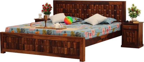 Sheesham Craft SlumberCraft King Size(72"x78") Without Storage,12-Month Warranty,Double Bedside Solid Wood King Bed