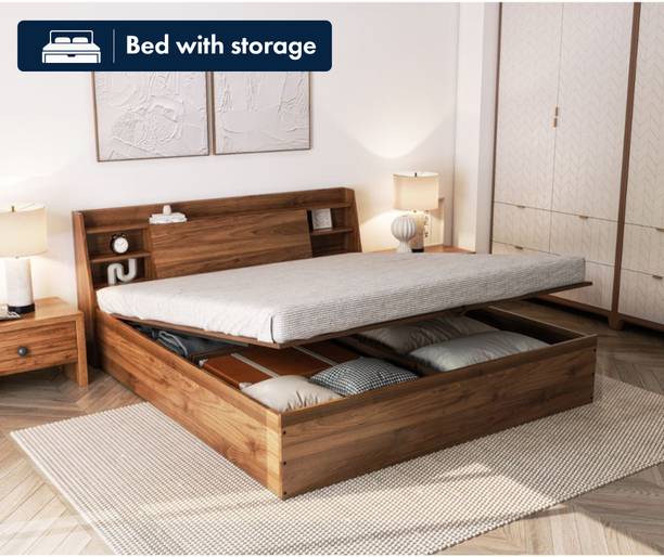 Wakefit Leo Engineered Wood King Hydraulic Bed, 223.2 cm x 182.9 cm (7.32 ft x 6.0 ft)