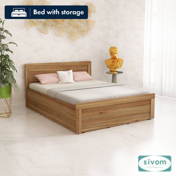 SIVOM SCANDI Modular Box Bed with Storage Engineered Wood Queen Box Bed, 206 cm x 160 cm (6.76 ft x 5.25 ft)