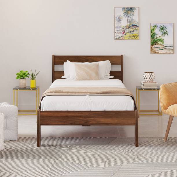 BLUEWUD Roverb Single Bed Without Storage for Bedroom Home Furniture Engineered Wood Single Bed