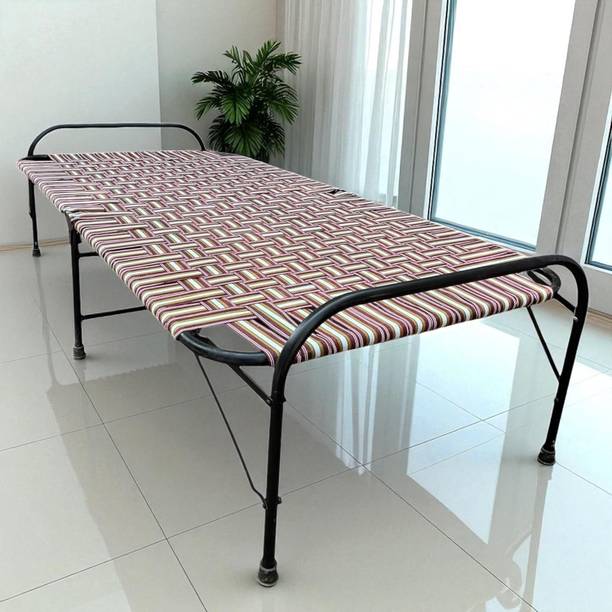 Malik Enterprises SINGLE FOLDING BED 3*6 Metal Single Bed, 182 cm x 76 cm (5.97 ft x 2.49 ft)