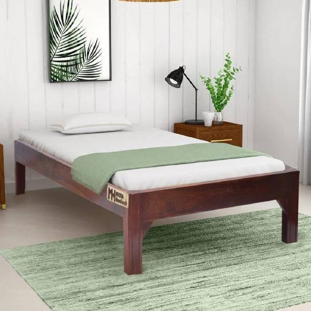 Meera Handicraft bed solid sheesham wood in queen size Delivery Condition - DIY(Do-It-Yourself)) Solid Wood Queen Bed