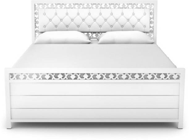 Vibrant Interior Cuba White (6x4) Metal Double Hydraulic Bed