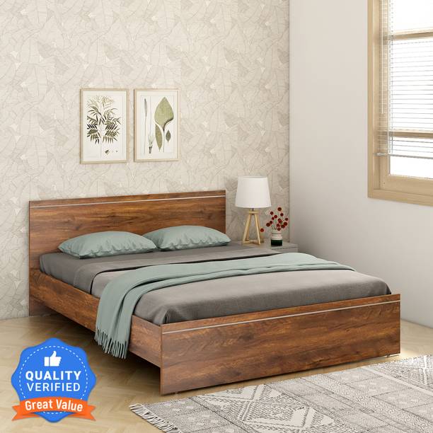 A GLOBIA CREATIONS Amber Engineered Wood Queen Bed
