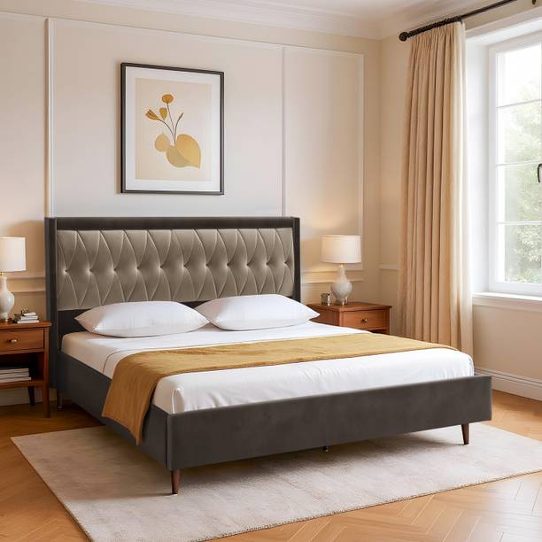 Wakefit Asterion Solid Wood King Bed, 202 cm x 207 cm (6.63 ft x 6.79 ft)