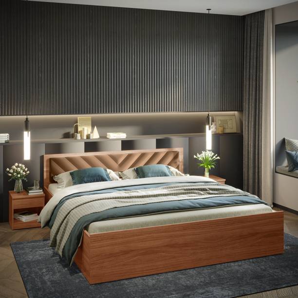 Godrej Interio Alina Engineered Wood Queen Hydraulic Bed