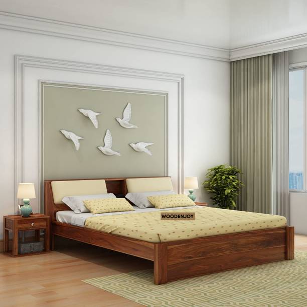 WOODENJOY Sheesham Wood King Bed/Wooden Cot/Wooden Bed Without Storage Bed For Bedroom Solid Wood King Bed