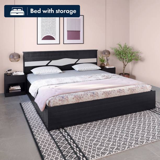 Interio by Godrej Arcadia V2 Engineered Wood Queen Hydraulic Bed, 213.5 cm x 158.4 cm (7.0 ft x 5.2 ft)