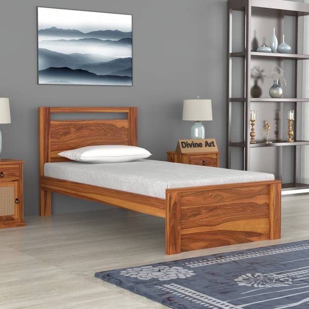 Divine Arts Solid Wood Single Bed, 205.74 cm x 106.68 cm (6.75 ft x 3.5 ft)
