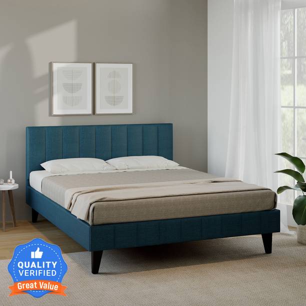 Flipkart Perfect Homes Essentials Barclay Upholstered Tufted Platform Engineered Wood Queen Bed
