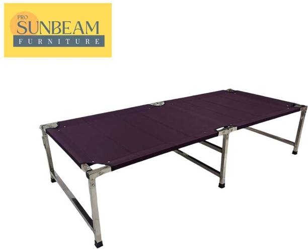 SUNBEAM Folding Stainless Steel Metal Single Bed