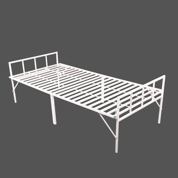 Faburaa QuickFold Metal Single Folding Bed for Sleeping, 3 Year Warranty (3X6ft) Metal Single Bed