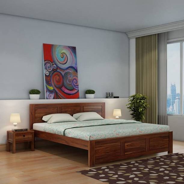 WOODENJOY Sheesham Wood King Bed/Wooden Cot/Wooden Bed Without Storage Bed For Bedroom Solid Wood King Bed