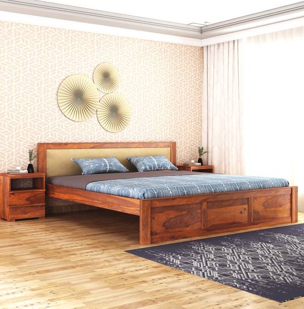 KART HANDICRAFTS Sheesham Wood Without Storage Queen Size Bed For Bedroom Solid Wood Queen Bed