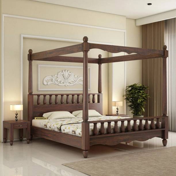WOODENJOY Sheesham Wood King Bed/Wooden Cot/Wooden Bed Without Storage Bed For Bedroom Solid Wood King Bed