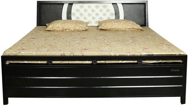 Zkazaa Furniture Metal King Hydraulic Bed
