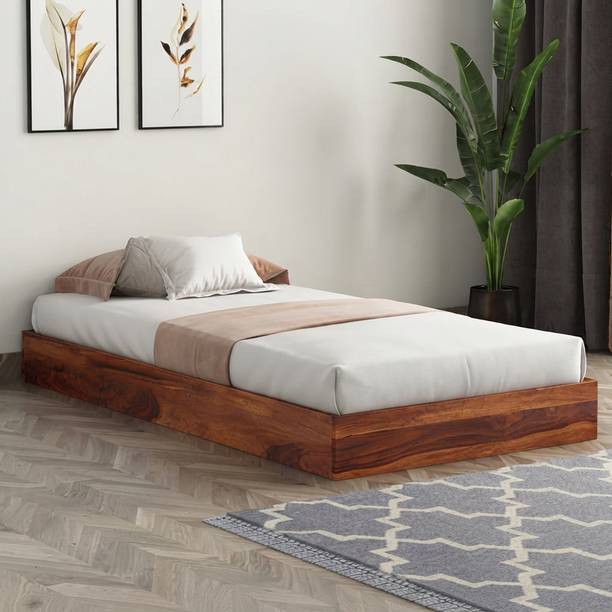 Shree Jeen Mata Enterprises Solid Sheesham Wood Diwan Single Bed Without Storage for Bedroom - Cot Wooden Solid Wood Single Bed, 190 cm x 127 cm (6.23 ft x 4.17 ft)