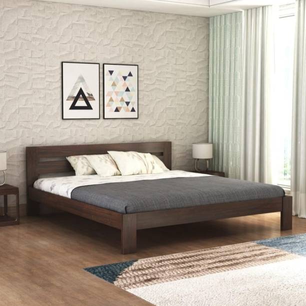 BHWOOD BHWOOD Wooden King Size Bed Solid Wood King Bed, 205 cm x 190 cm (6.73 ft x 6.23 ft)