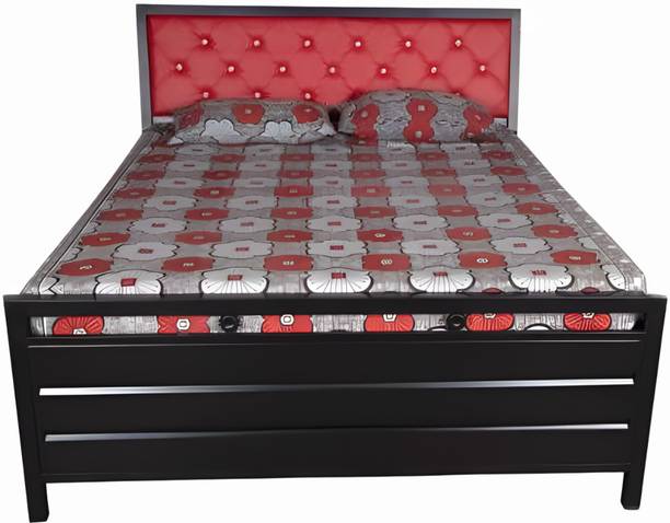 Vibrant Interior Heath Red (6x4) Metal Double Hydraulic Bed